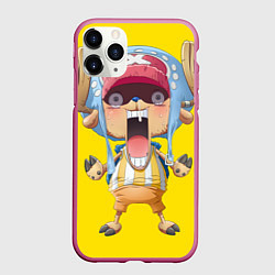 Чехол iPhone 11 Pro матовый Тони Тони Чоппер, цвет: 3D-малиновый