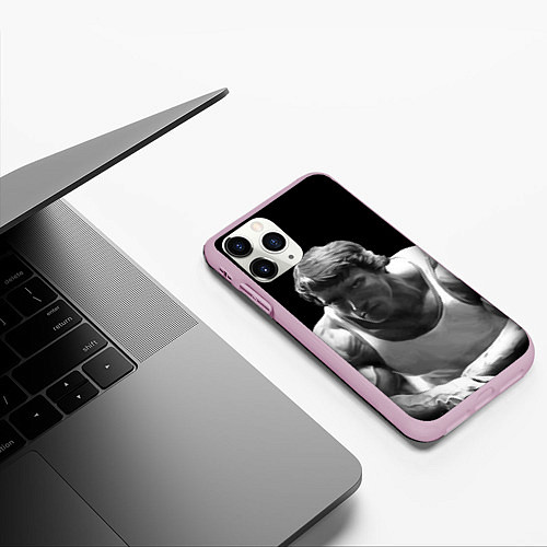 Чехол iPhone 11 Pro матовый Злой Арнольд / 3D-Розовый – фото 3