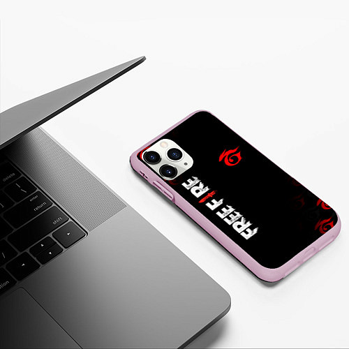 Чехол iPhone 11 Pro матовый GARENA FREE FIRE / 3D-Розовый – фото 3