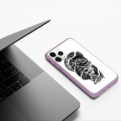 Чехол iPhone 11 Pro матовый Время львов прошло, цвет: 3D-сиреневый — фото 2