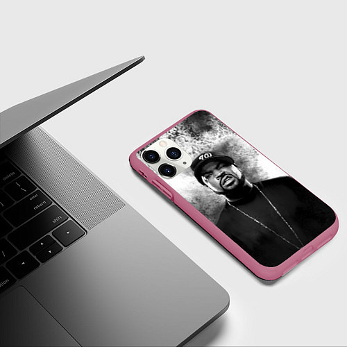 Чехол iPhone 11 Pro матовый Ice Cube Айс Куб Z / 3D-Малиновый – фото 3