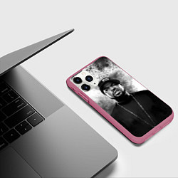 Чехол iPhone 11 Pro матовый Ice Cube Айс Куб Z, цвет: 3D-малиновый — фото 2