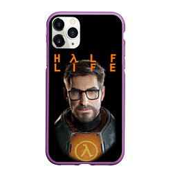 Чехол iPhone 11 Pro матовый HALF-LIFE FREEMAN ФРИМАН Z, цвет: 3D-фиолетовый