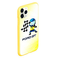 Чехол iPhone 11 Pro матовый Ford - Racing, цвет: 3D-желтый — фото 2