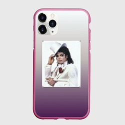 Чехол iPhone 11 Pro матовый Майкл Джексон навсегда, цвет: 3D-малиновый