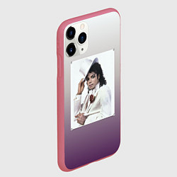 Чехол iPhone 11 Pro матовый Майкл Джексон навсегда, цвет: 3D-малиновый — фото 2