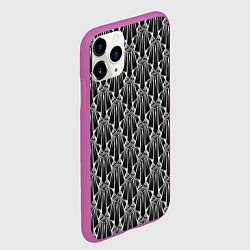 Чехол iPhone 11 Pro матовый Узор Арт деко, цвет: 3D-фиолетовый — фото 2