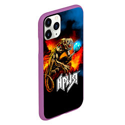 Чехол iPhone 11 Pro матовый Ария - Химера, цвет: 3D-фиолетовый — фото 2