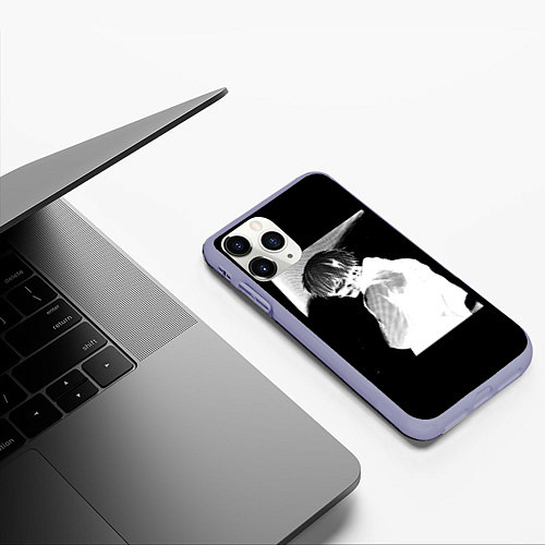 Чехол iPhone 11 Pro матовый Dead Inside TOKYO GHOUL / 3D-Светло-сиреневый – фото 3