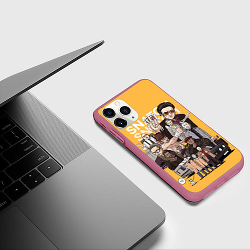 Чехол iPhone 11 Pro матовый Большой куш / 3D-Малиновый – фото 3