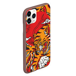Чехол iPhone 11 Pro матовый Год тигра, цвет: 3D-коричневый — фото 2