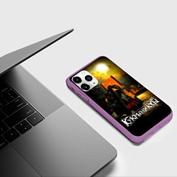 Чехол iPhone 11 Pro матовый Кукрыниксы - Артист, цвет: 3D-фиолетовый — фото 2