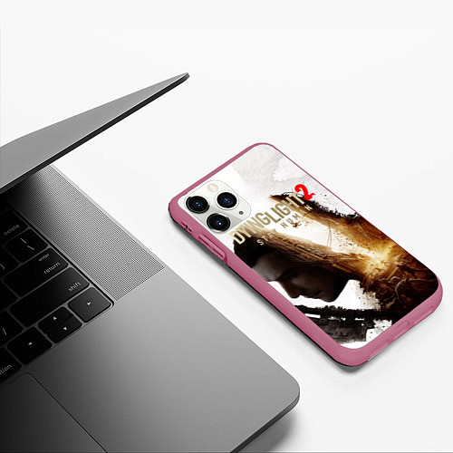 Чехол iPhone 11 Pro матовый Dying Light 2 Original / 3D-Малиновый – фото 3