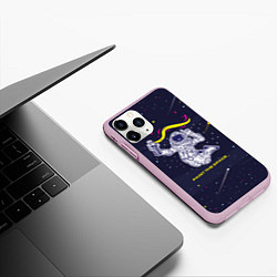 Чехол iPhone 11 Pro матовый Рисуй в космосе, цвет: 3D-розовый — фото 2