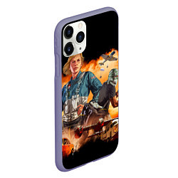 Чехол iPhone 11 Pro матовый GTA Online, цвет: 3D-серый — фото 2