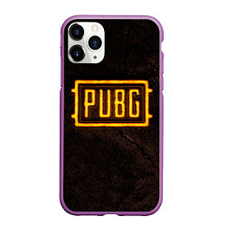 Чехол iPhone 11 Pro матовый PUBG ПАБГ NEON, цвет: 3D-фиолетовый