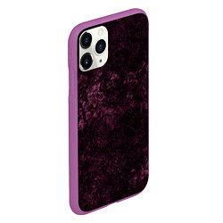 Чехол iPhone 11 Pro матовый Мраморная текстура камня, цвет: 3D-фиолетовый — фото 2