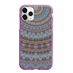 Чехол iPhone 11 Pro матовый Этнический арабский узор, цвет: 3D-фиолетовый