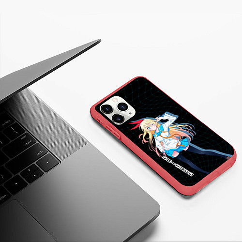 Чехол iPhone 11 Pro матовый Читогэ Притворная любовь / 3D-Красный – фото 3