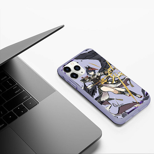 Чехол iPhone 11 Pro матовый Сара в деле / 3D-Светло-сиреневый – фото 3