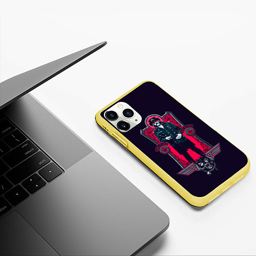 Чехол iPhone 11 Pro матовый King Lemmy / 3D-Желтый – фото 3