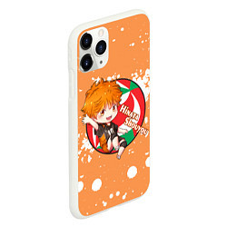 Чехол iPhone 11 Pro матовый Hinata Shouyou Haikyu Волейбол Z, цвет: 3D-белый — фото 2