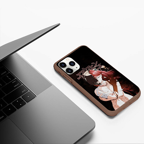 Чехол iPhone 11 Pro матовый Люси Эльфийская песнь / 3D-Коричневый – фото 3