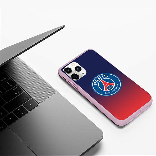 Чехол iPhone 11 Pro матовый PSG ПСЖ PARIS SAINT GERMAIN / 3D-Розовый – фото 3