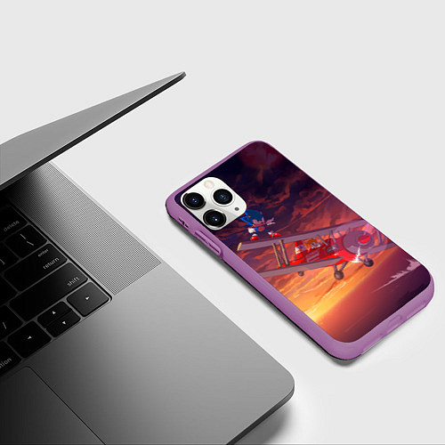 Чехол iPhone 11 Pro матовый AMY ROSE SONIC СОНИК Z / 3D-Фиолетовый – фото 3
