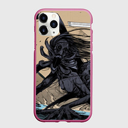 Чехол iPhone 11 Pro матовый Мерико Чан, цвет: 3D-малиновый