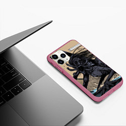 Чехол iPhone 11 Pro матовый Мерико Чан, цвет: 3D-малиновый — фото 2