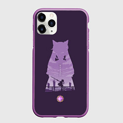 Чехол iPhone 11 Pro матовый КЭ ЦИН KEQING, цвет: 3D-фиолетовый