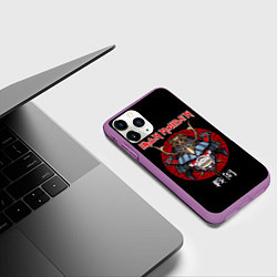 Чехол iPhone 11 Pro матовый Iron Maiden, Senjutsu, цвет: 3D-фиолетовый — фото 2