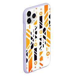 Чехол iPhone 11 Pro матовый Абстракция маршрут, цвет: 3D-светло-сиреневый — фото 2
