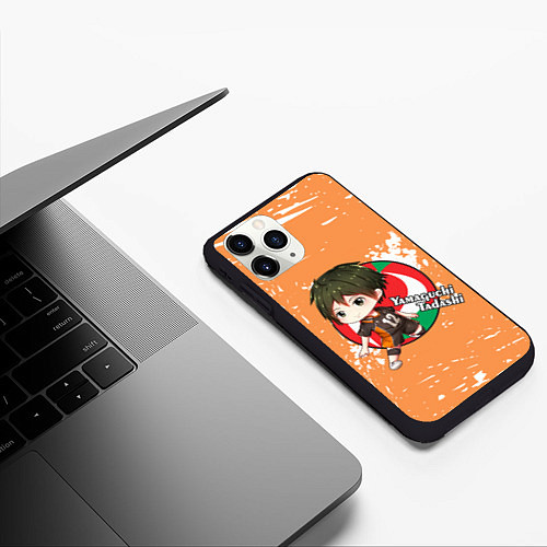 Чехол iPhone 11 Pro матовый Yamaguchi Tadashi Haikyu Волейбол Z / 3D-Черный – фото 3