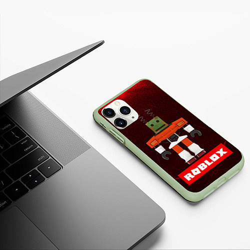Чехол iPhone 11 Pro матовый ROBLOX РОБЛОКС Z / 3D-Салатовый – фото 3