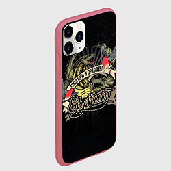 Чехол iPhone 11 Pro матовый СНЕГИРИ И ДРАКОНЫ Elysium, цвет: 3D-малиновый — фото 2