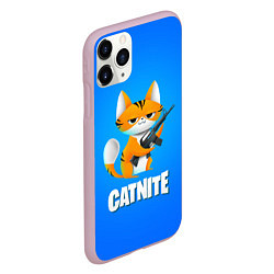 Чехол iPhone 11 Pro матовый Catnite, цвет: 3D-розовый — фото 2