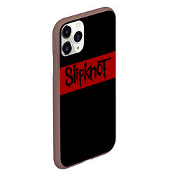 Чехол iPhone 11 Pro матовый Полосатый Slipknot, цвет: 3D-коричневый — фото 2
