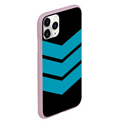 Чехол iPhone 11 Pro матовый Минималистичные три полоски, цвет: 3D-розовый — фото 2