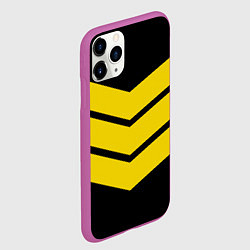 Чехол iPhone 11 Pro матовый Три полоски, цвет: 3D-фиолетовый — фото 2