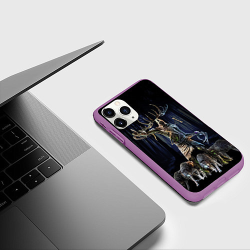Чехол iPhone 11 Pro матовый Leszy / 3D-Фиолетовый – фото 3