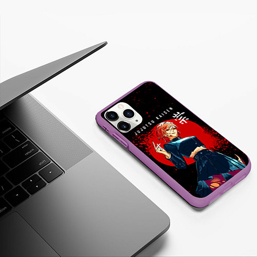 Чехол iPhone 11 Pro матовый Кугисаки Нобара / 3D-Фиолетовый – фото 3