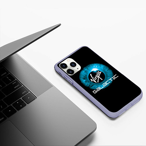Чехол iPhone 11 Pro матовый Virgin Galactic Вирджин Галактик / 3D-Светло-сиреневый – фото 3