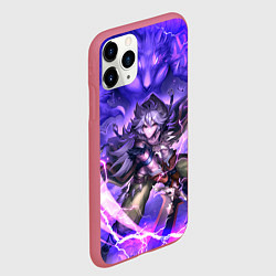 Чехол iPhone 11 Pro матовый Рэйзор Genshin Impact Геншин Импакт Z, цвет: 3D-малиновый — фото 2