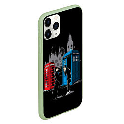 Чехол iPhone 11 Pro матовый Шерлок х Доктор, цвет: 3D-салатовый — фото 2