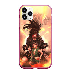 Чехол iPhone 11 Pro матовый Хяккимару Такебо Дороро Z, цвет: 3D-малиновый