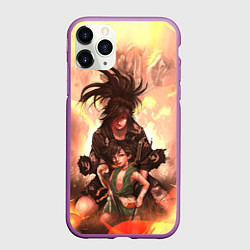 Чехол iPhone 11 Pro матовый Хяккимару Такебо Дороро Z, цвет: 3D-фиолетовый