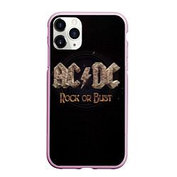 Чехол iPhone 11 Pro матовый ACDC Rock or Bust, цвет: 3D-розовый