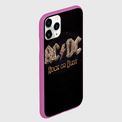 Чехол iPhone 11 Pro матовый ACDC Rock or Bust, цвет: 3D-фиолетовый — фото 2